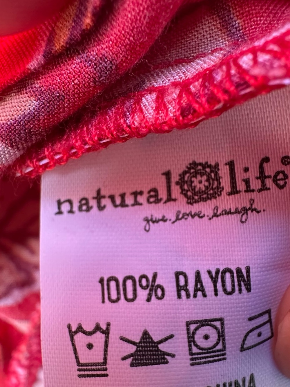 Natural Life Red Floral Boho Dress Size Large - Picture 4 of 6